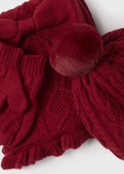 Mayoral Baby 3 Piece Hat and Scarf Set