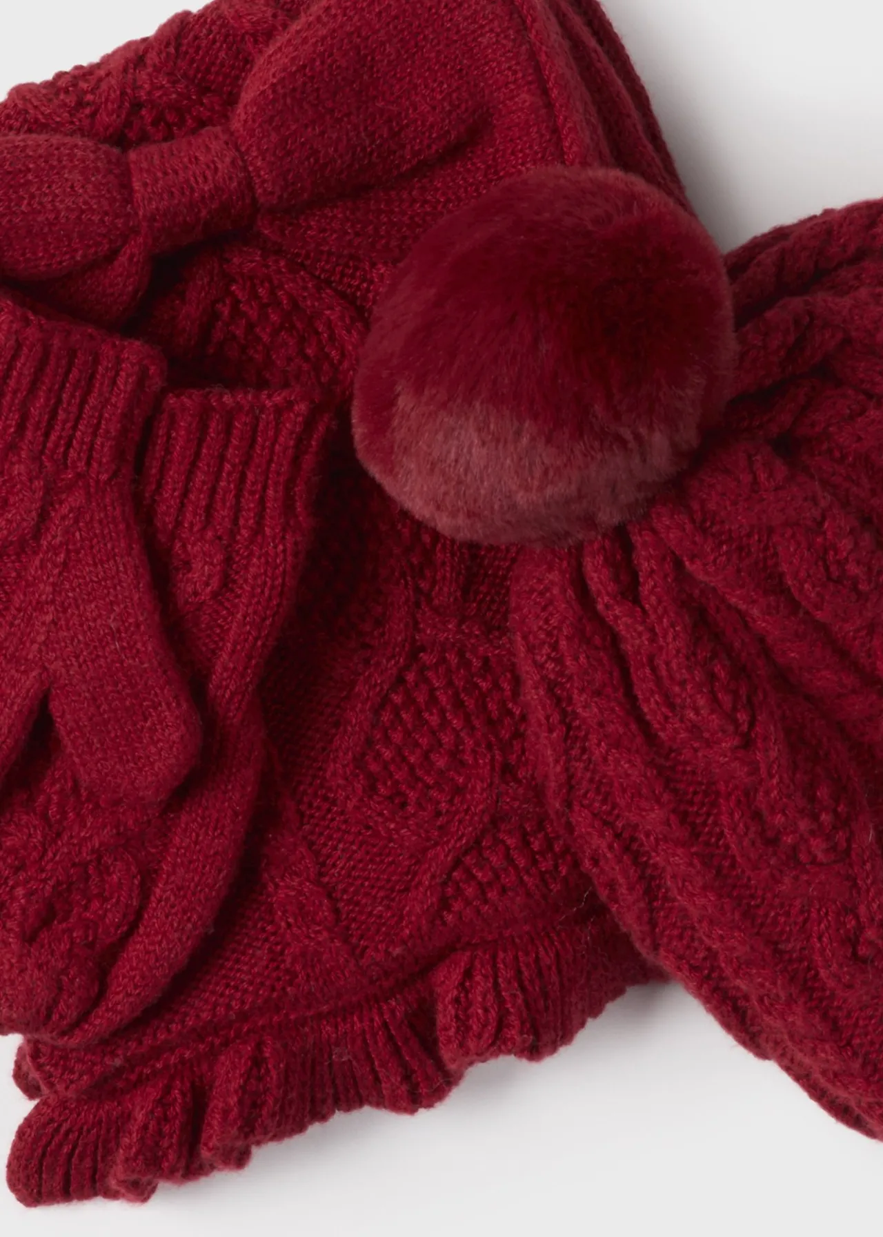 Mayoral Baby 3 Piece Hat and Scarf Set