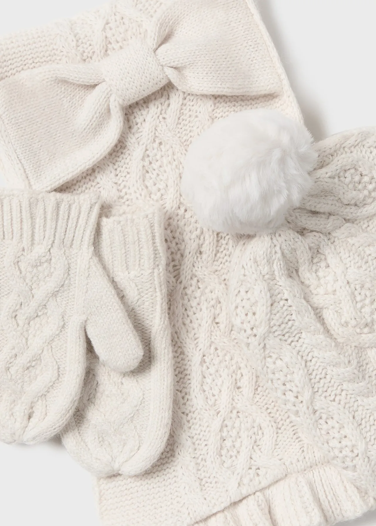 Mayoral Baby 3 Piece Hat and Scarf Set