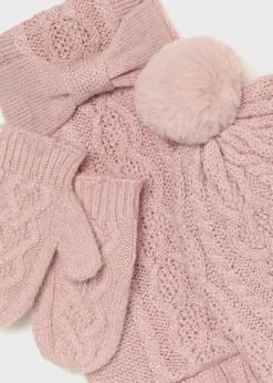 Mayoral Baby 3 Piece Hat and Scarf Set