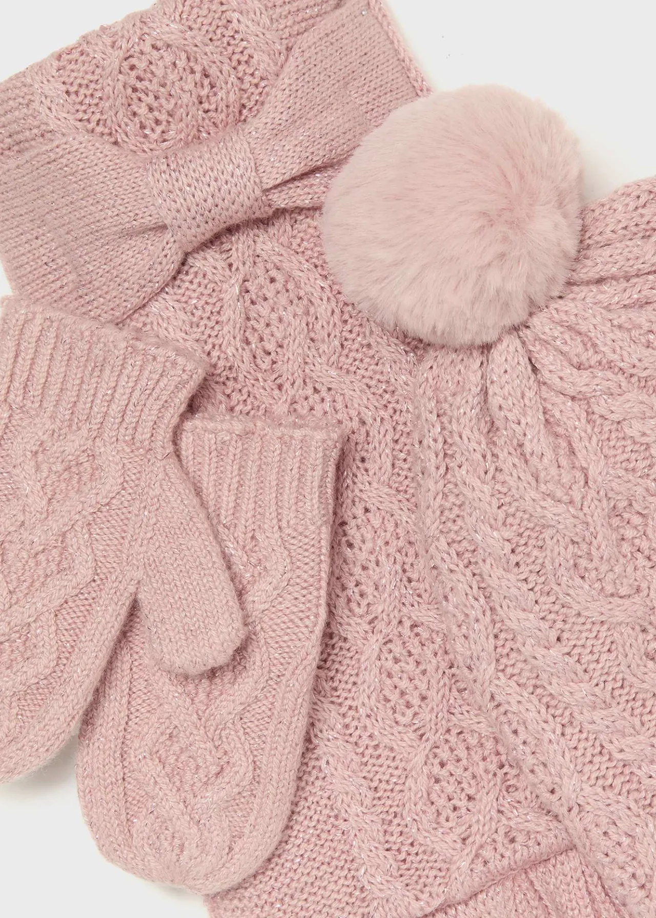 Mayoral Baby 3 Piece Hat and Scarf Set