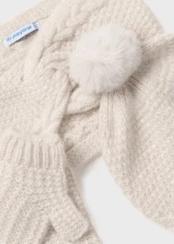 Mayoral Baby 3 Piece Hat and Scarf Set