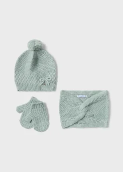 Mayoral Baby 3 Piece Hat and Scarf Set