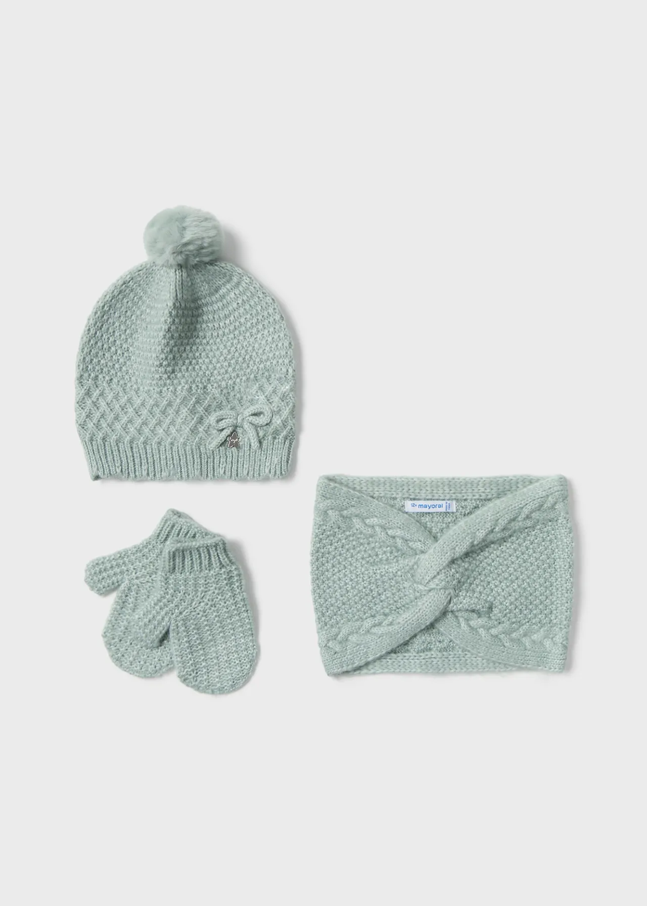 Mayoral Baby 3 Piece Hat and Scarf Set