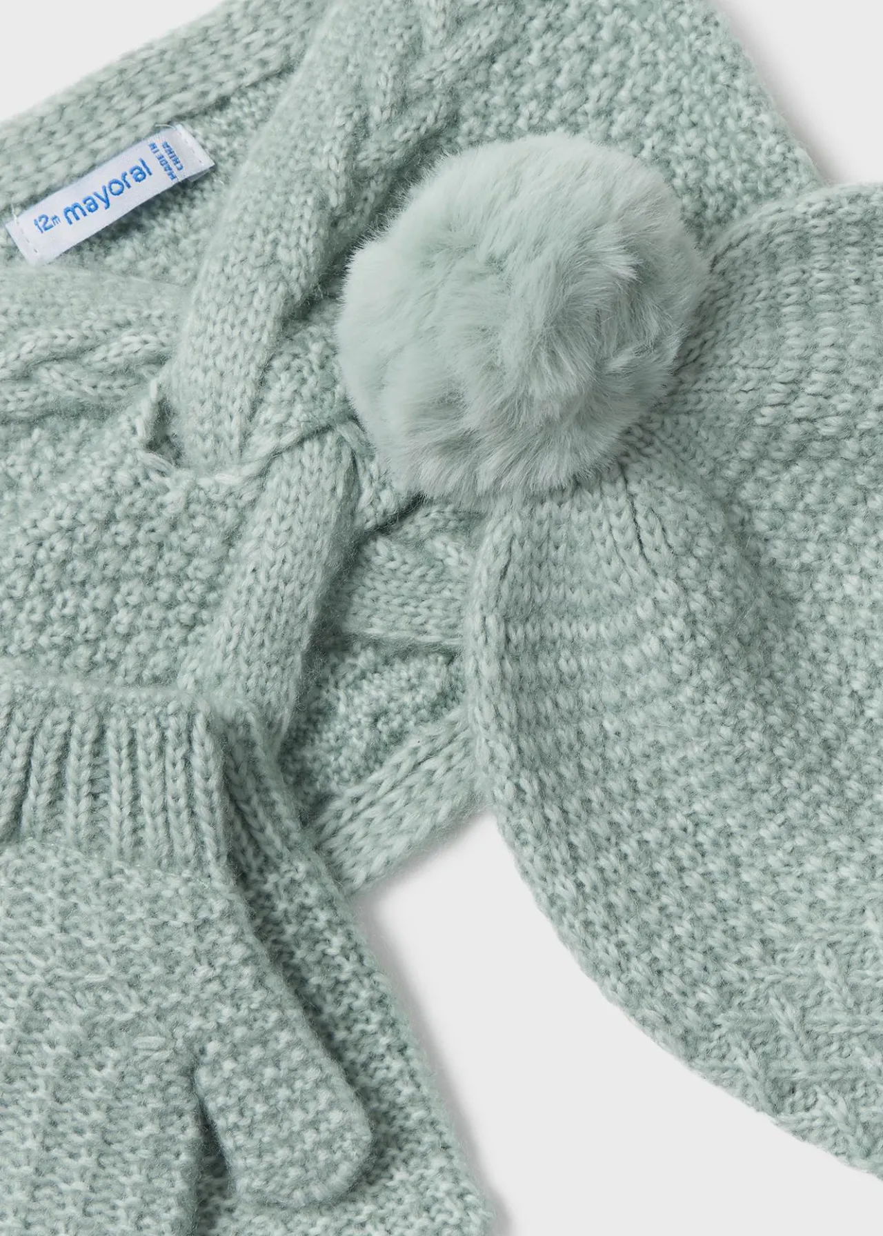 Mayoral Baby 3 Piece Hat and Scarf Set