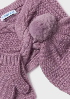 Mayoral Baby 3 Piece Hat and Scarf Set