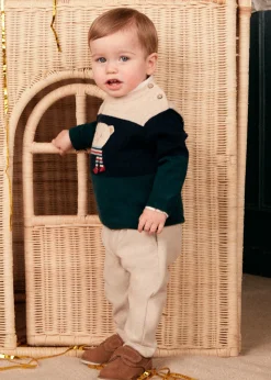 BOY Mayoral Baby Animal Sweater and Pants Set