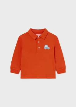 BOY Mayoral Baby Applique Polo Shirt