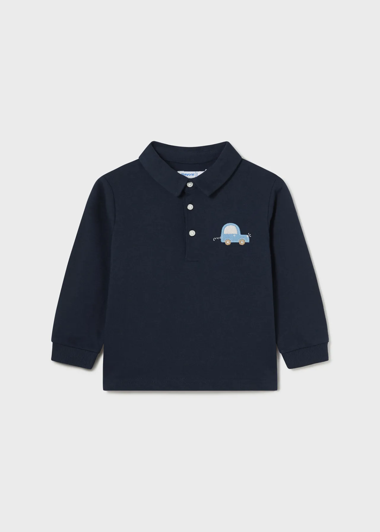 BOY Mayoral Baby Applique Polo Shirt