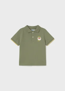 BOY Mayoral Baby Applique Polo Shirt