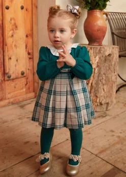 Mayoral Baby Checked Combined Dress