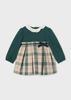 Mayoral Baby Checked Combined Dress