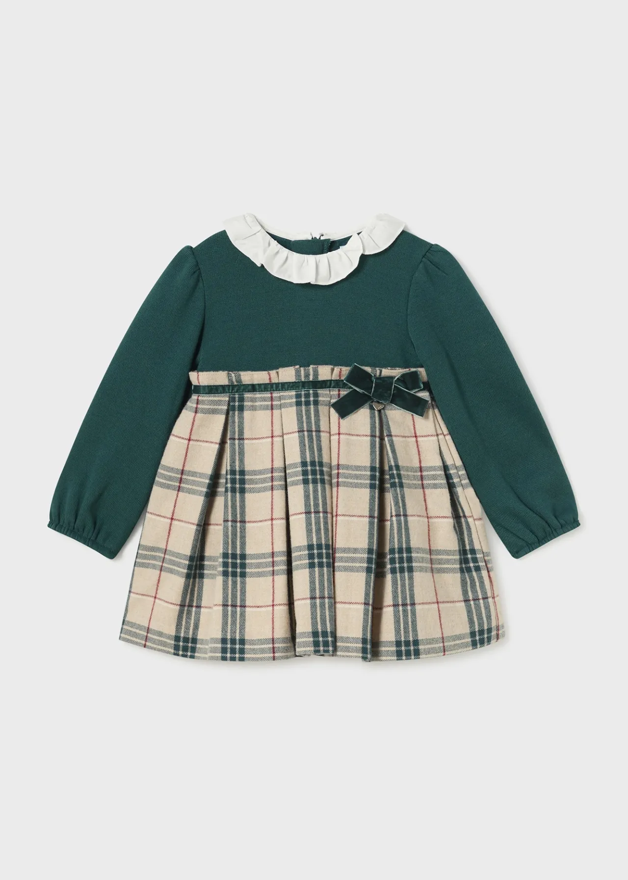 Mayoral Baby Checked Combined Dress