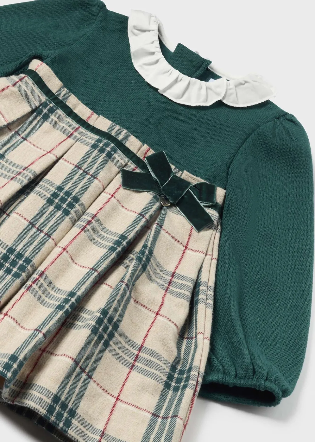 Mayoral Baby Checked Combined Dress