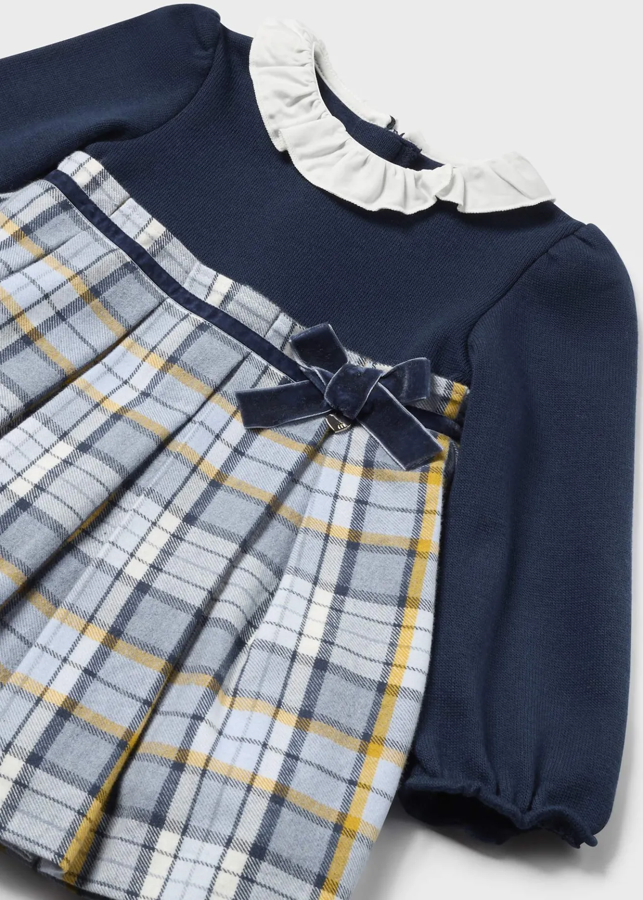Mayoral Baby Checked Combined Dress