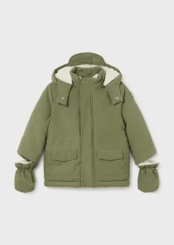 BOY Mayoral Baby Coat with Mittens