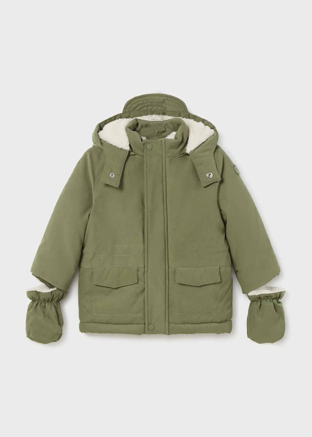 BOY Mayoral Baby Coat with Mittens