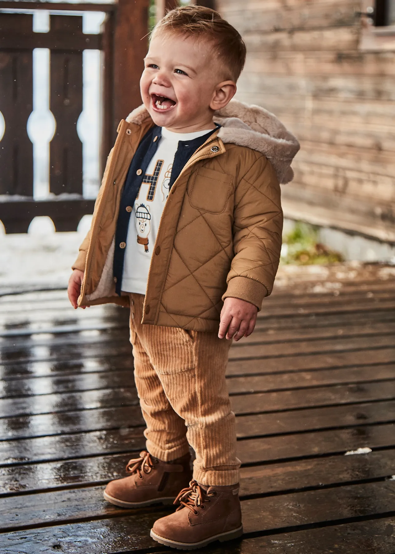 BOY Mayoral Baby Corduroy Jogger Style Pants