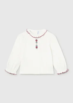 Mayoral Baby Embroidered Floral Blouse