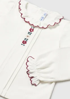 Mayoral Baby Embroidered Floral Blouse