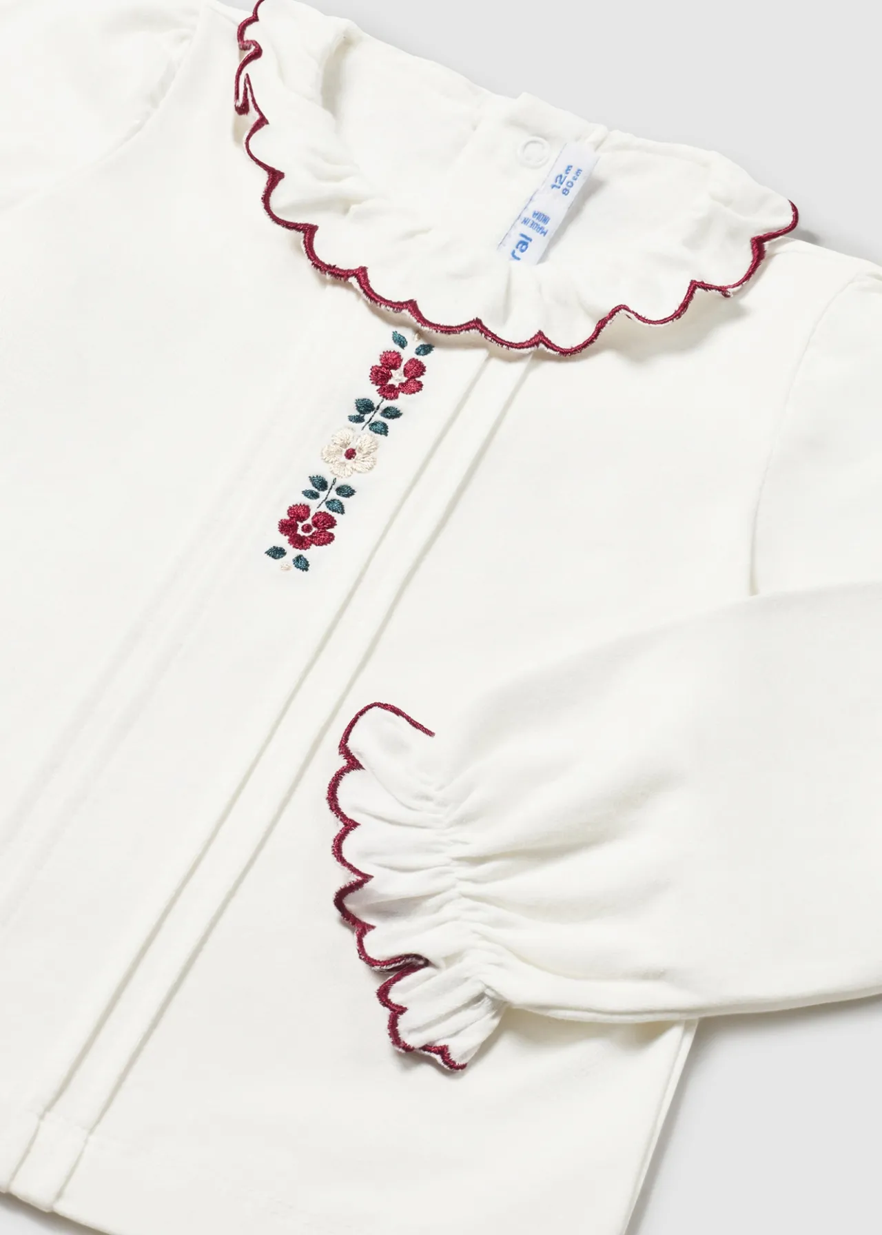 Mayoral Baby Embroidered Floral Blouse