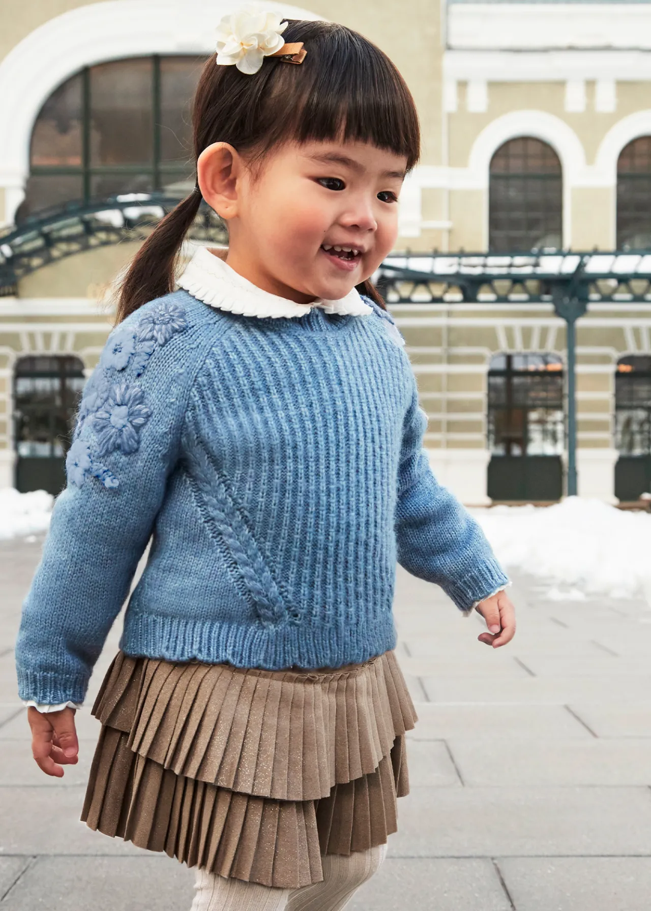 Mayoral Baby Embroidered Flowers Sweater