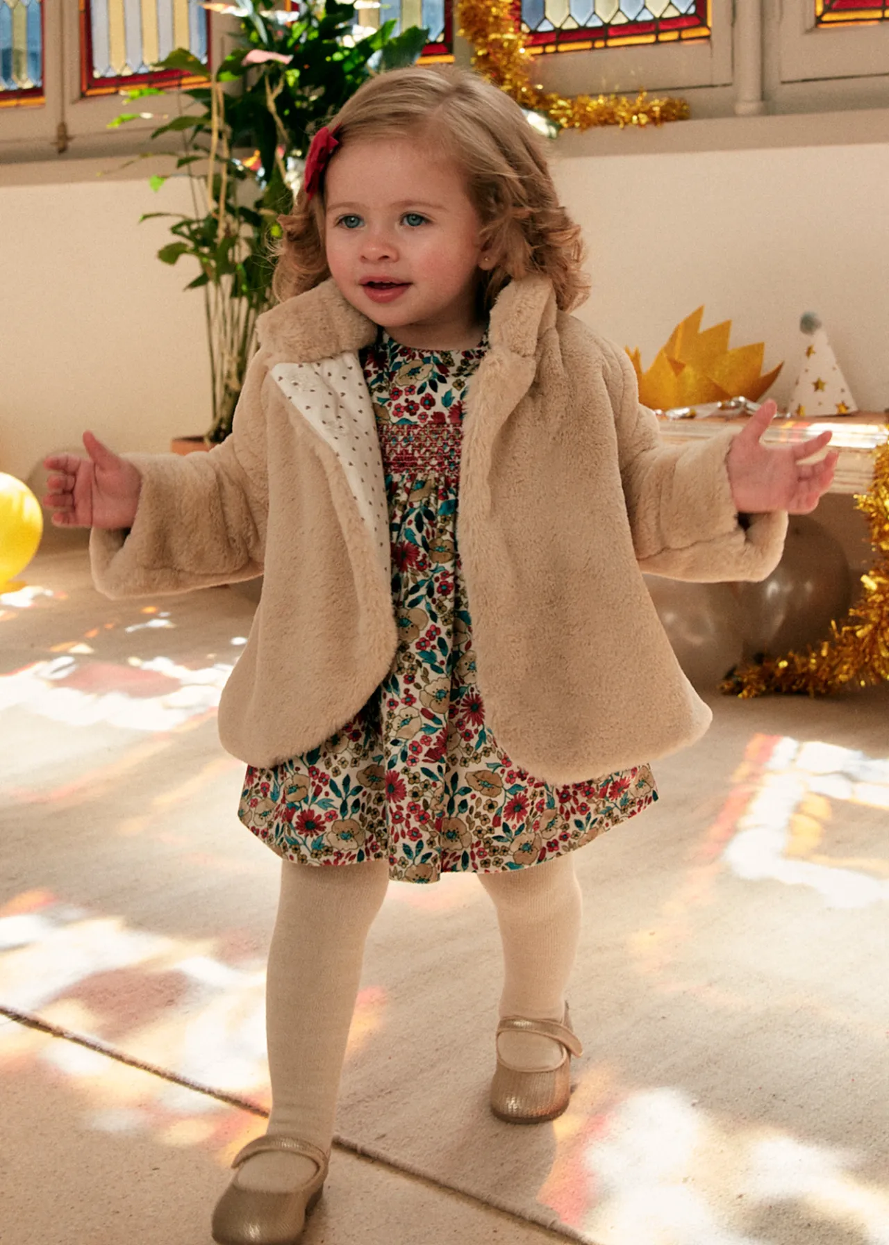 Mayoral Baby Faux Fur Coat