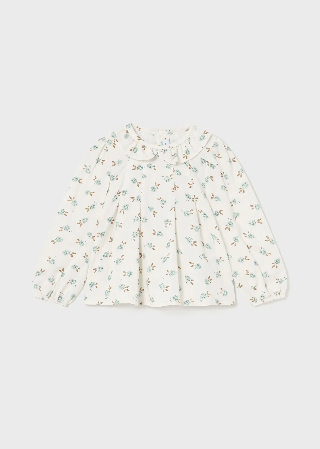 Mayoral Baby Floral Ruffle Collar Blouse