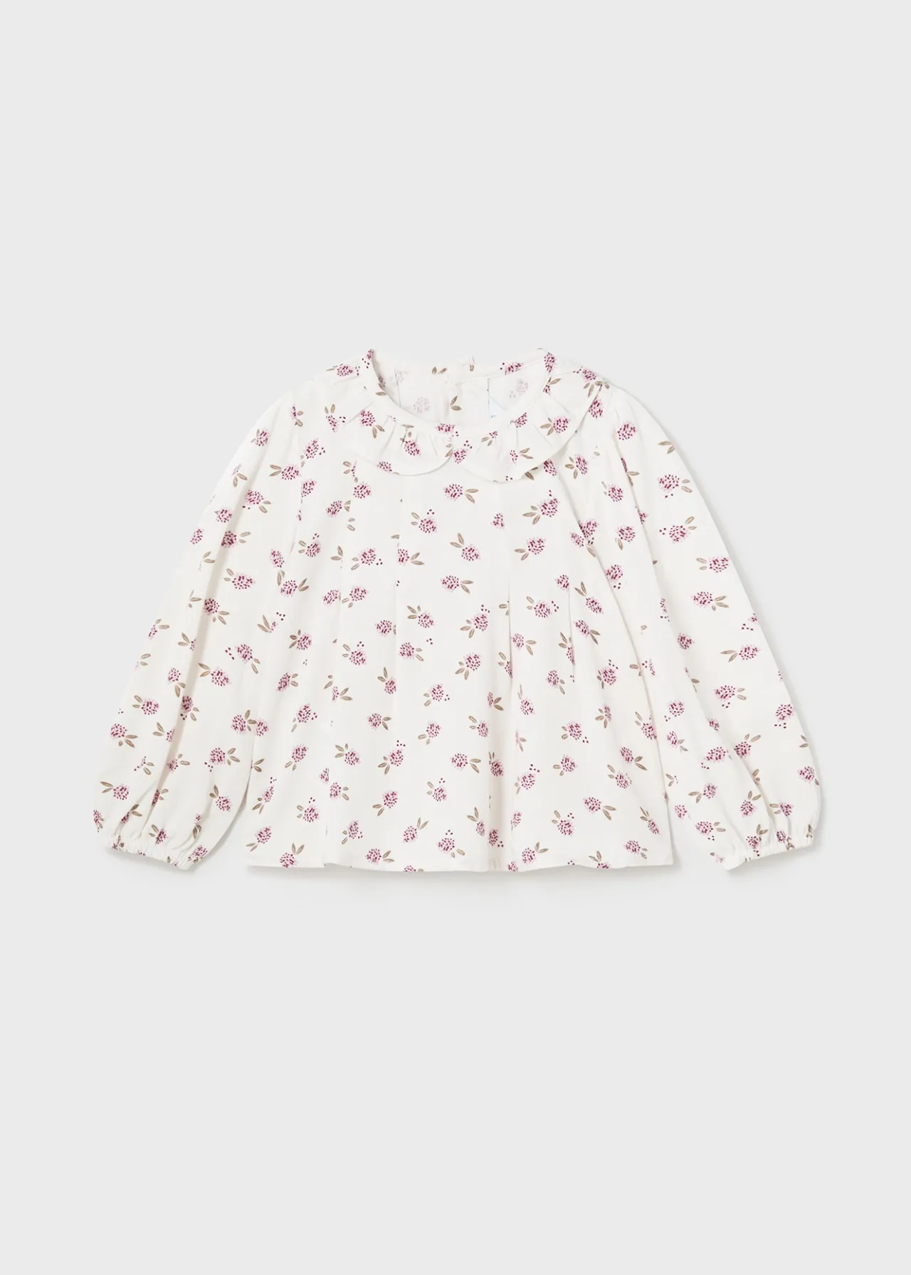 Mayoral Baby Floral Ruffle Collar Blouse