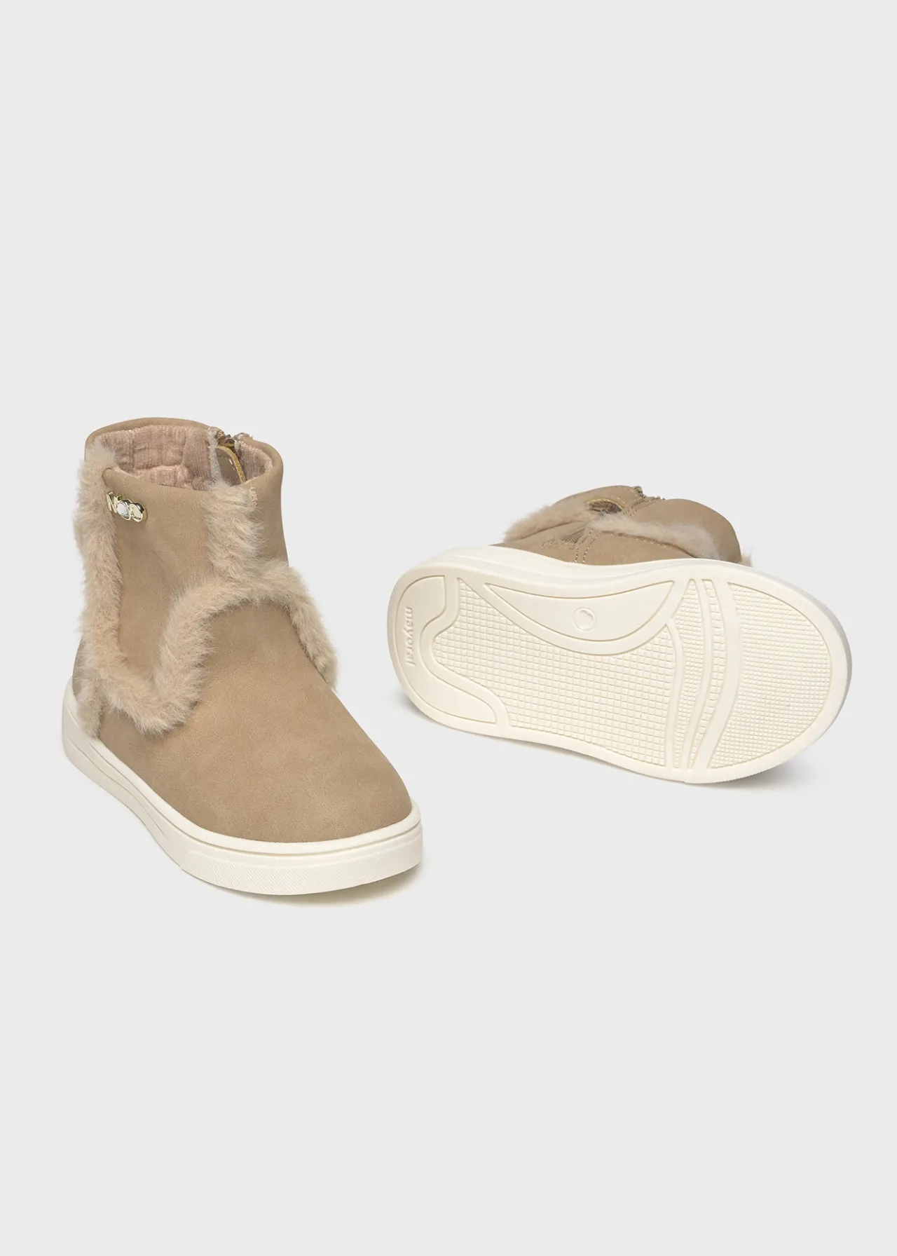 Mayoral Baby Fur Detail Ankle Boots