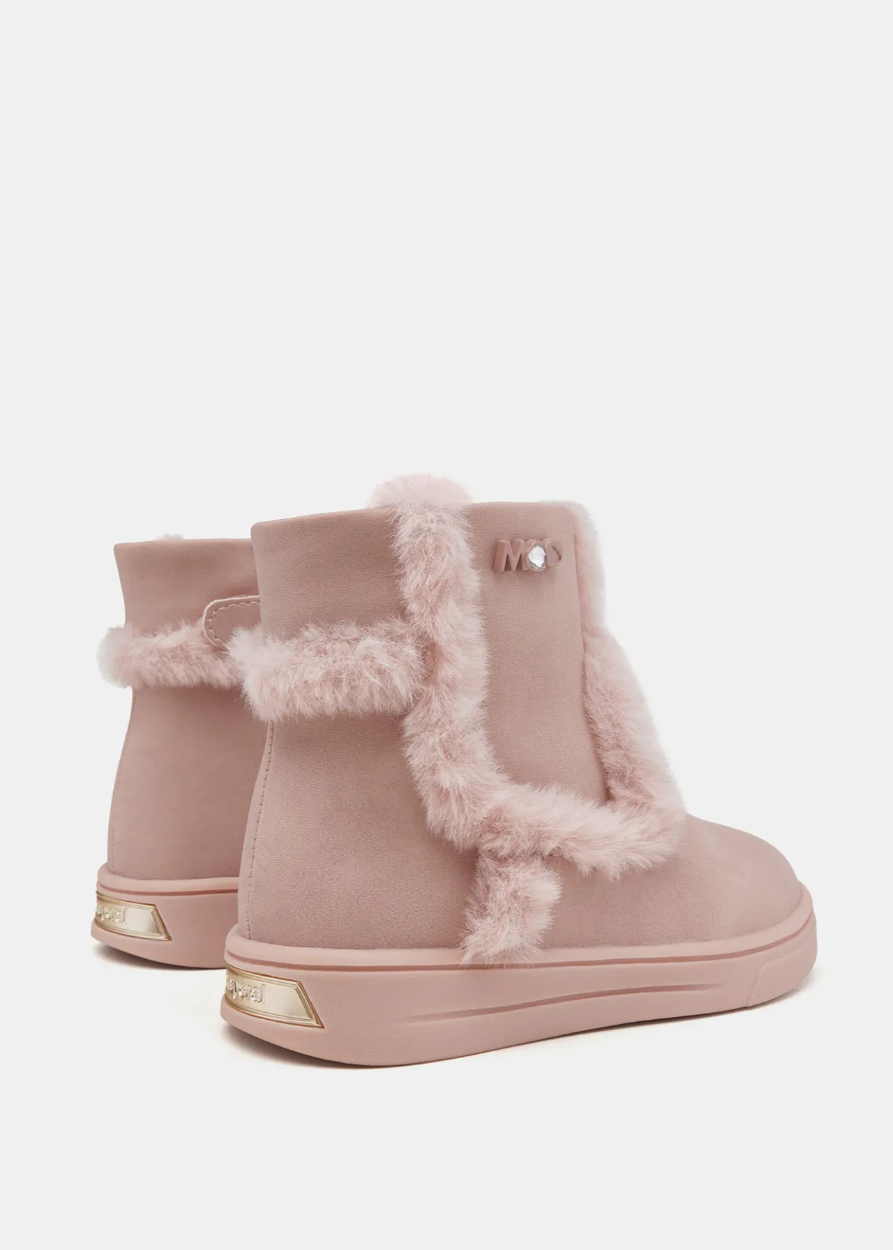 Mayoral Baby Fur Detail Ankle Boots