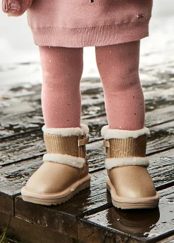 Mayoral Baby Glitter Polka Dot Tights