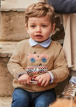 BOY Mayoral Baby Intarsia Embroidered Sweater