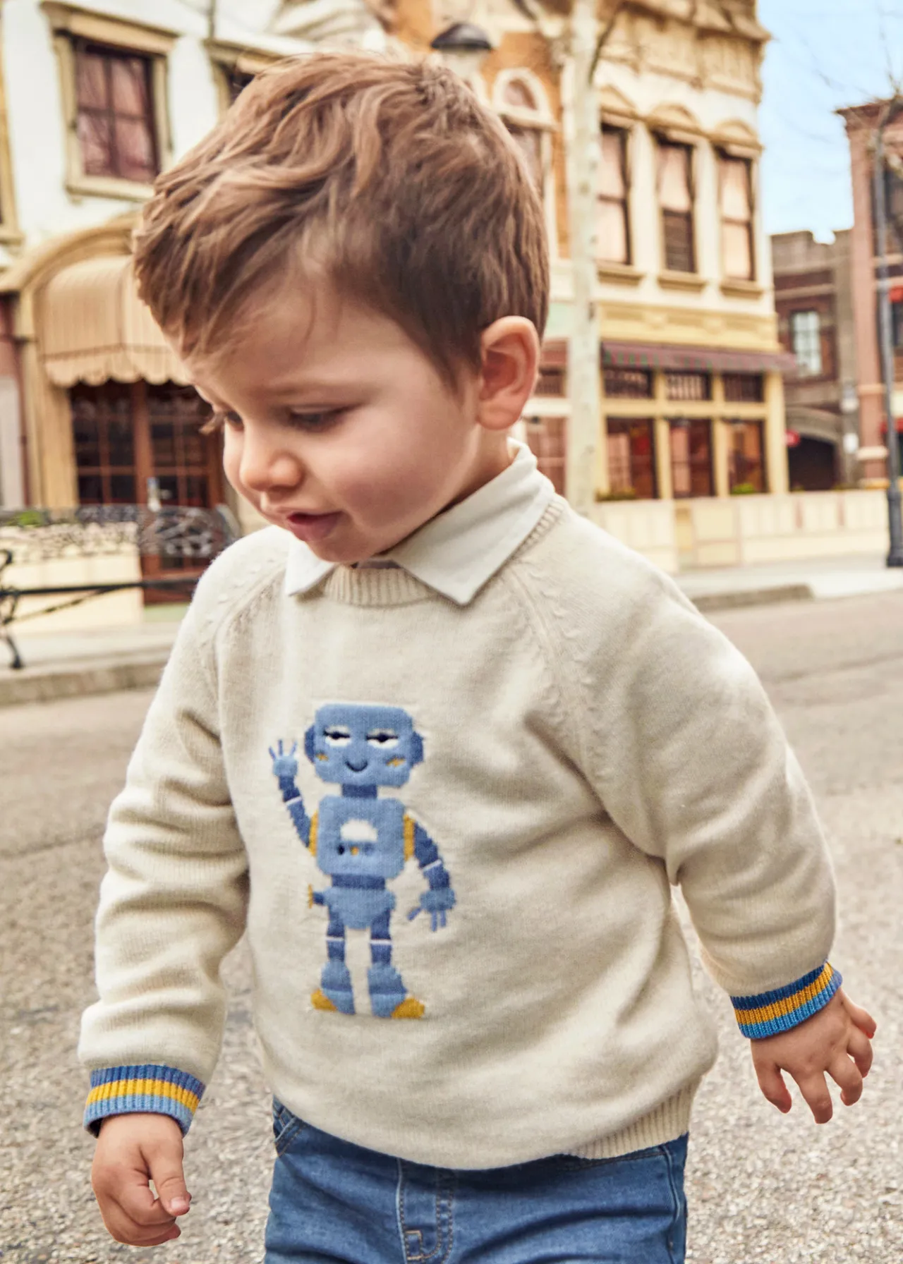 BOY Mayoral Baby Intarsia Motif Sweater