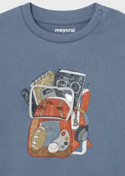 BOY Mayoral Baby Interactive Backpack T-Shirt