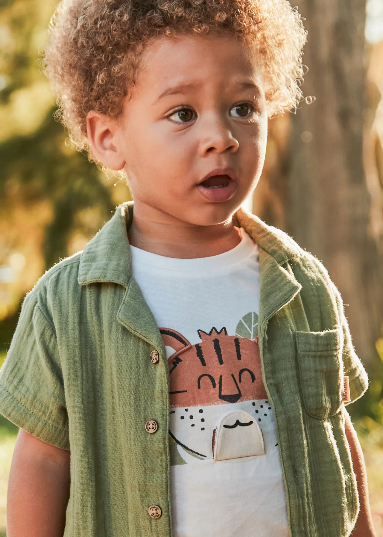 BOY Mayoral Baby Interactive Tiger T-Shirt