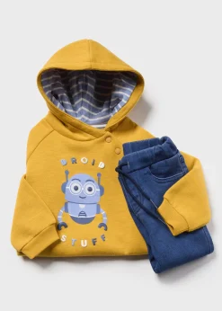 BOY Mayoral Baby Jeans with Hoodie Set