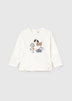 Mayoral Baby Long-Sleeve Puppies T-Shirt