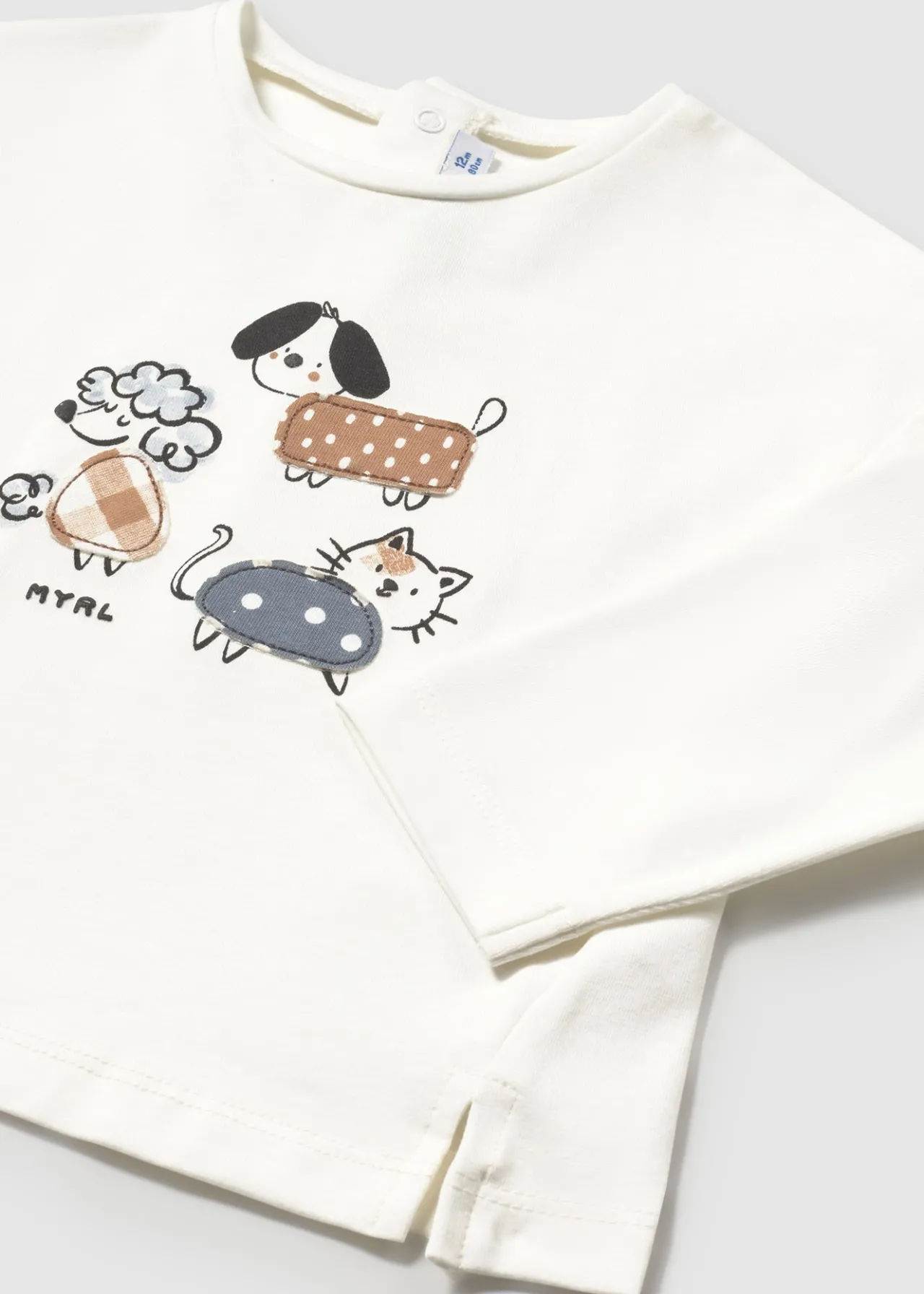 Mayoral Baby Long-Sleeve Puppies T-Shirt