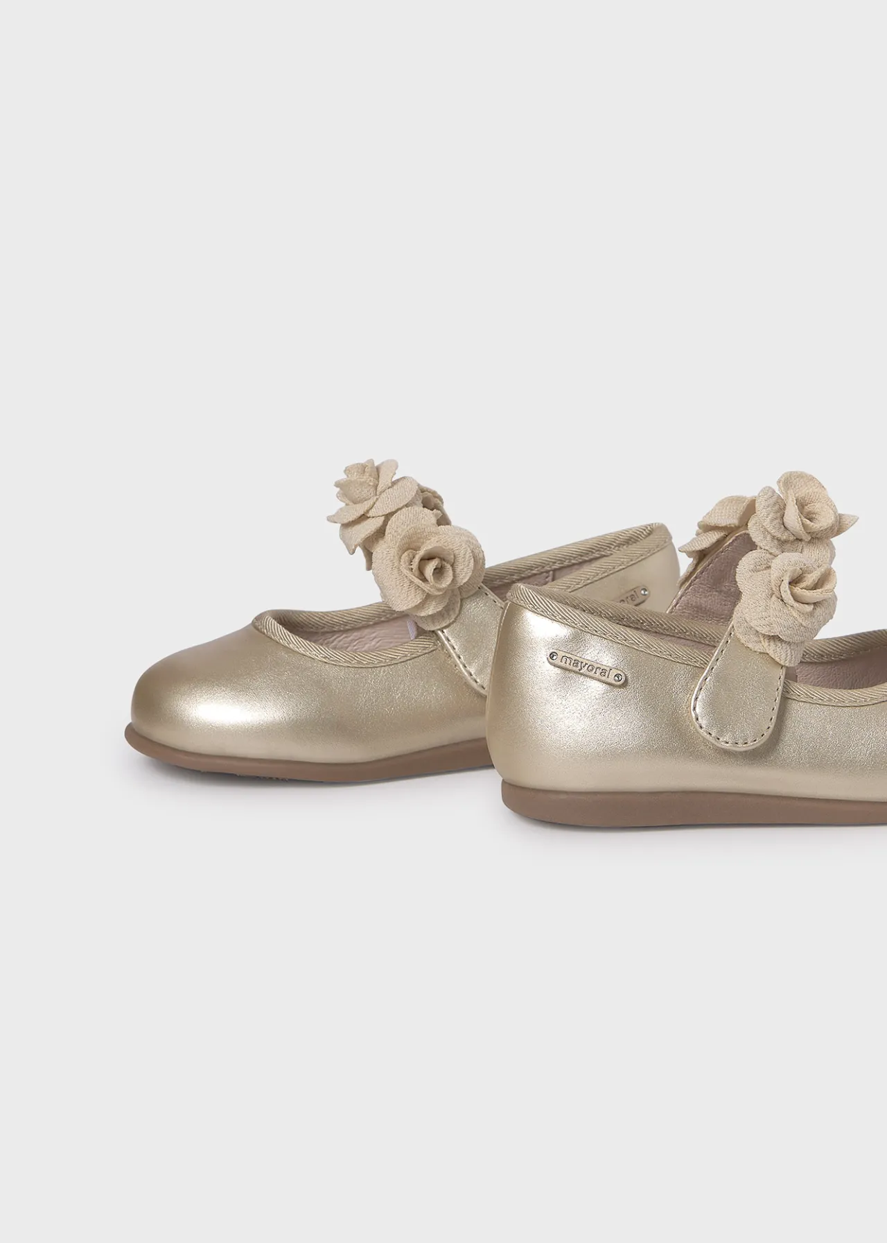 Mayoral Baby Metallic Flower Mary Janes