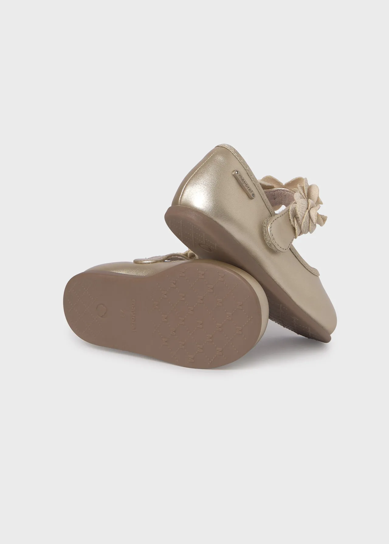 Mayoral Baby Metallic Flower Mary Janes