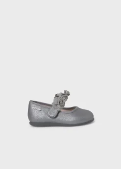 Mayoral Baby Metallic Flower Mary Janes