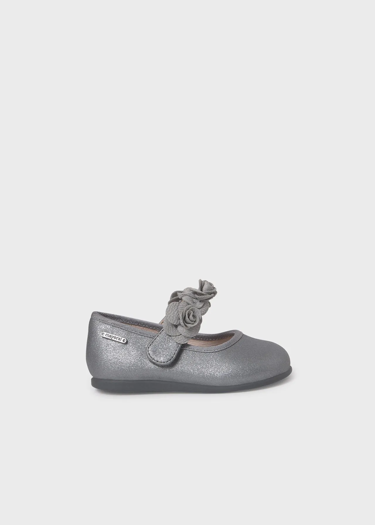 Mayoral Baby Metallic Flower Mary Janes