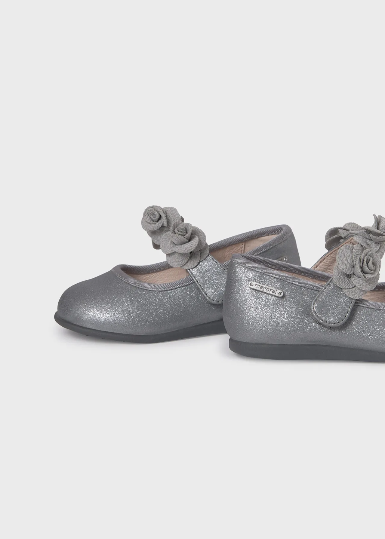 Mayoral Baby Metallic Flower Mary Janes