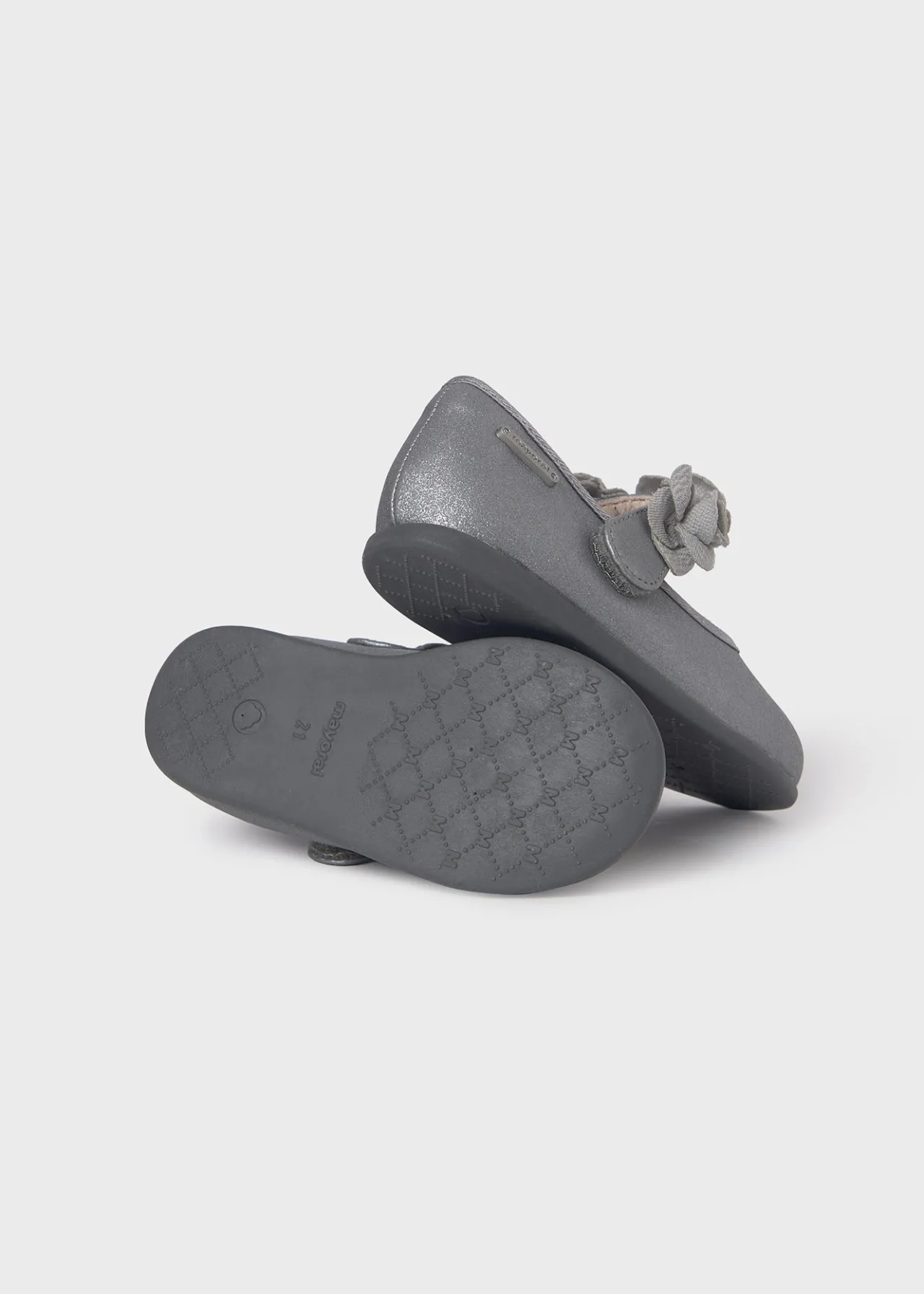 Mayoral Baby Metallic Flower Mary Janes