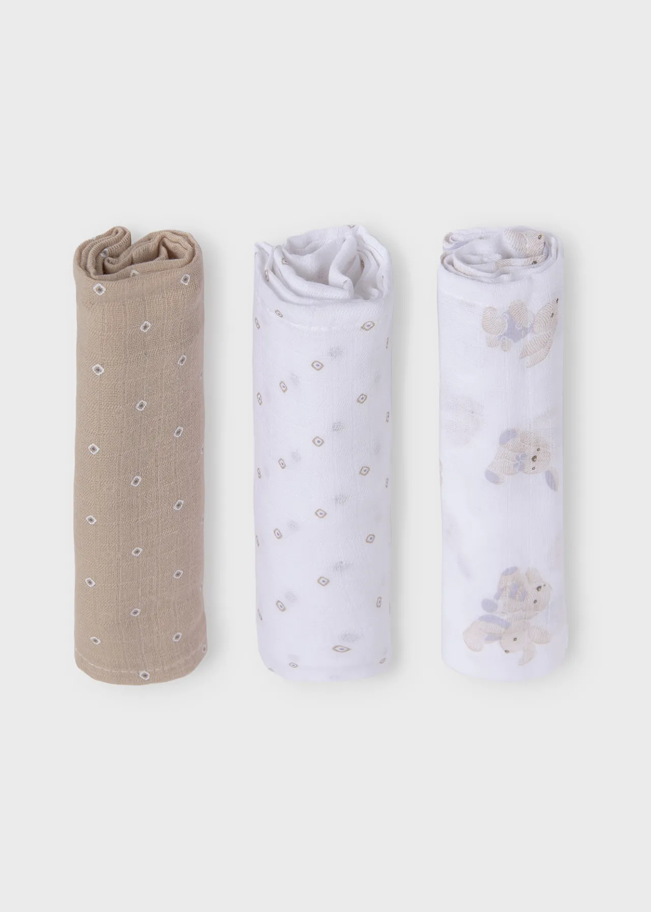 Mayoral Baby 3-pack muslin Better Cotton