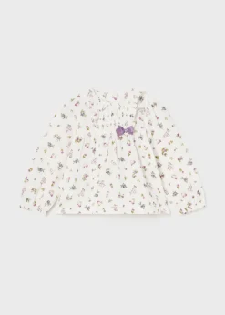 Mayoral Baby Print Chiffon Blouse