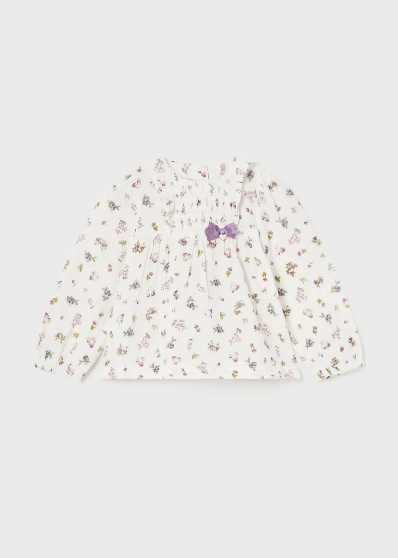 Mayoral Baby Print Chiffon Blouse