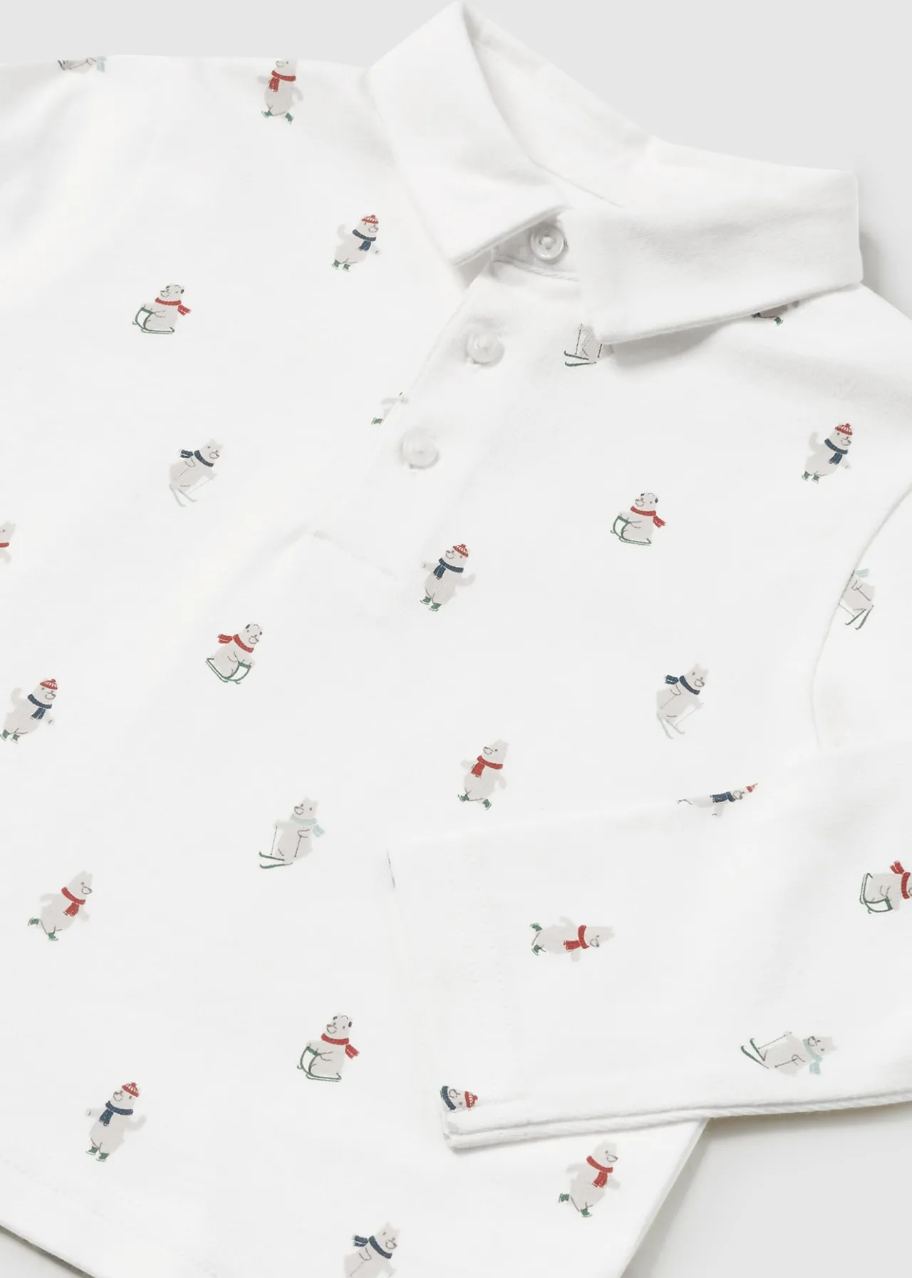 BOY Mayoral Baby Print Polo Shirt