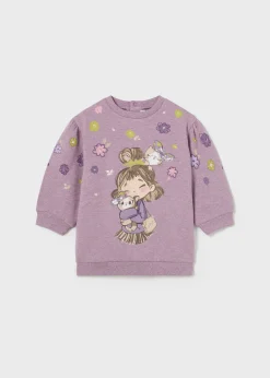 Mayoral Baby Print Sweater Dress